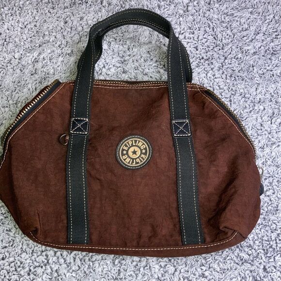 KIPLING XS Tote/Duffel Bag in Brown with Grey Handles - Picture 1 of 13